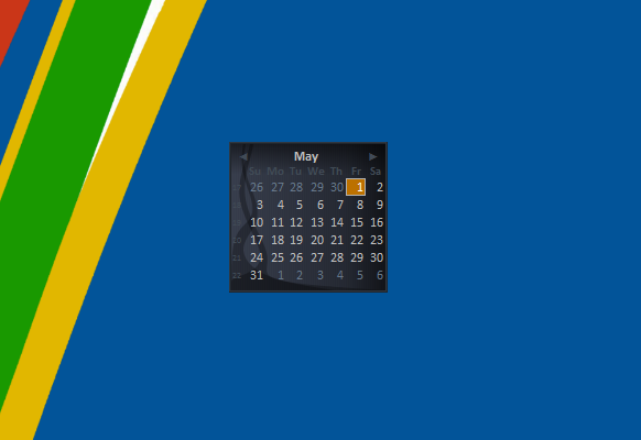 desktop gadget calendar for windows 10